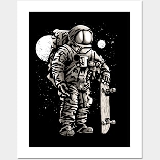 Astronaut Skater Posters and Art